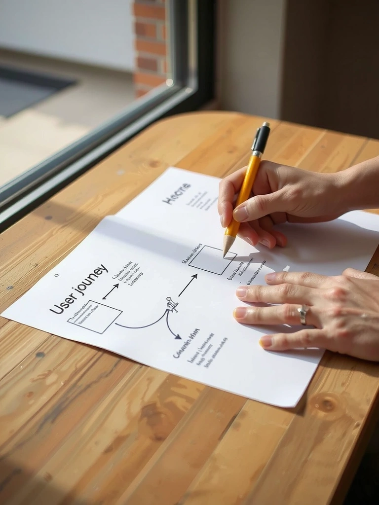 Lead UX Designer sketching